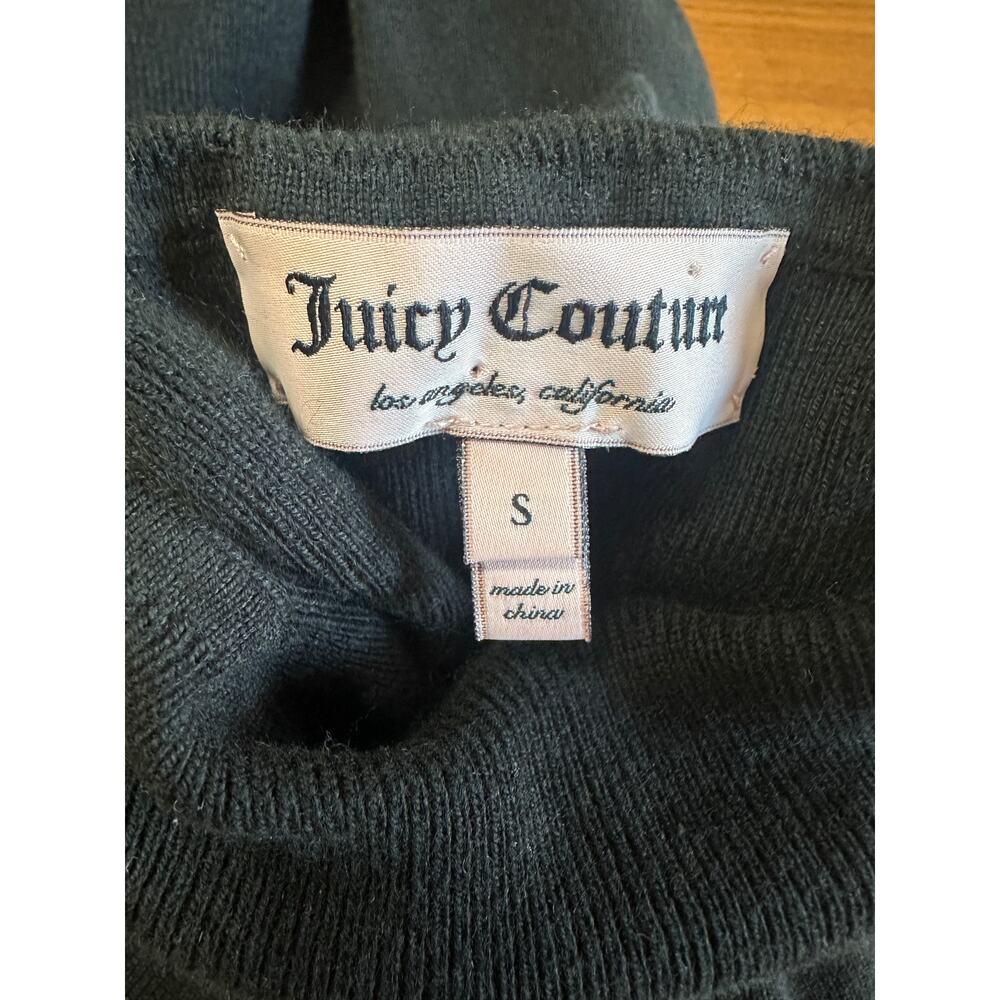Juicy Couture Black‎ Sweater Dress Gold Trim/Logo, Y2K, Preppy, Academia, Small - Picture 8 of 8
